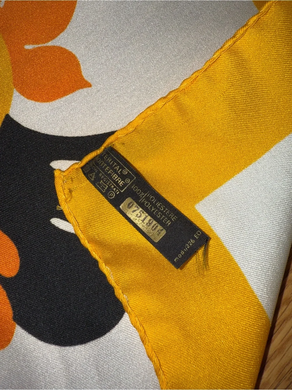 Vintage 1970s‎ Abstract Scarf 26” square